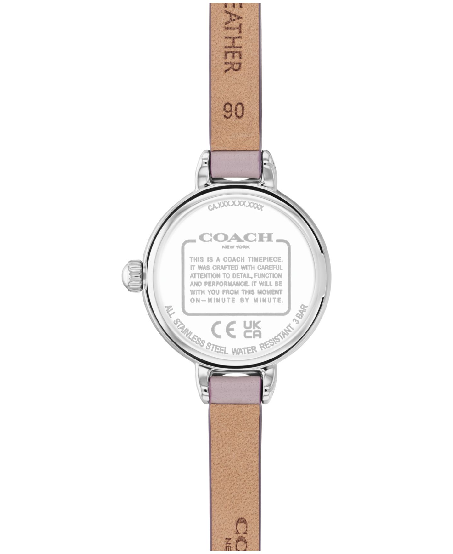 Женские часы COACH Iris Lavender Leather Strap Watch, 22.5mm — фото 2