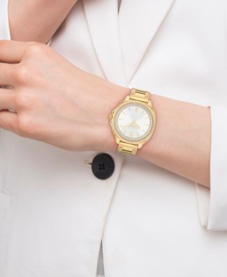 Women's Kitt Gold Tone Stainless Steel Bracelet Watch, 34mm