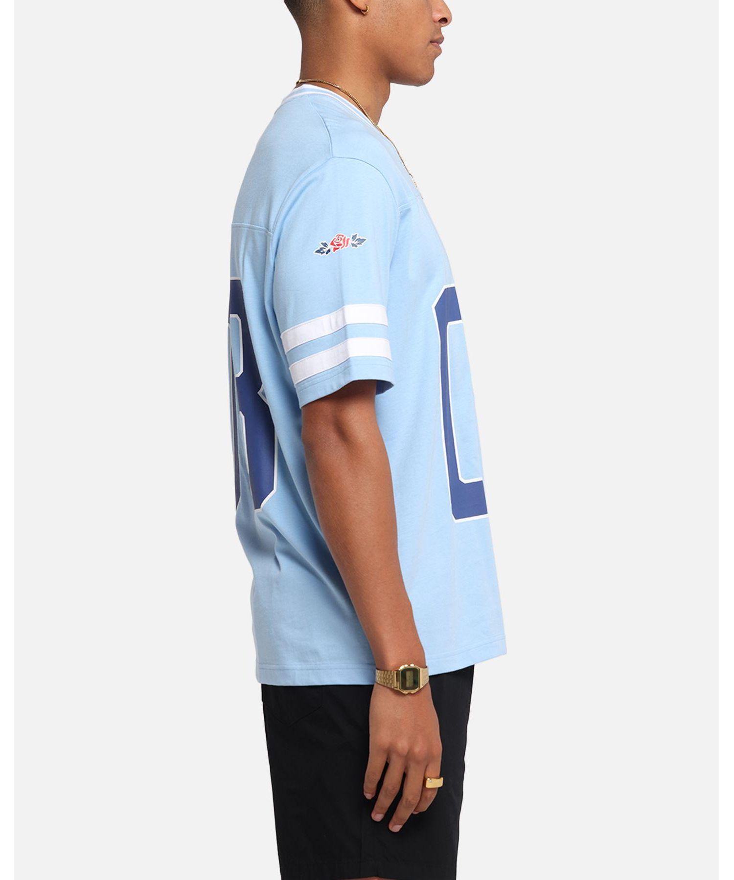 Men's Rose Football T-Shirt - Light Blue L