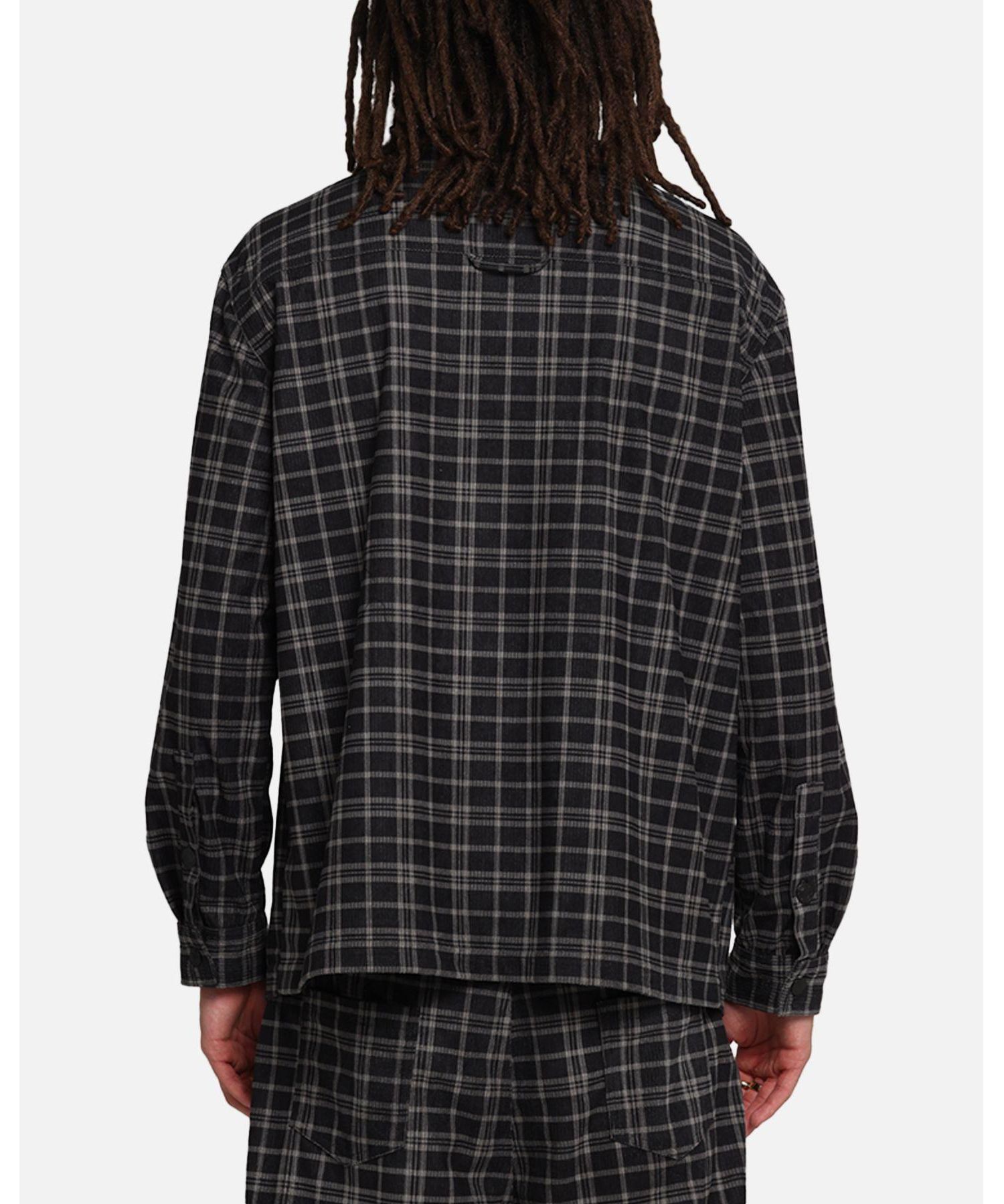 Men's Plaid Corduroy Shirt Jacket