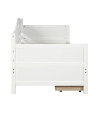 Twin Wooden Daybed with 2 Drawers & No Box Spring