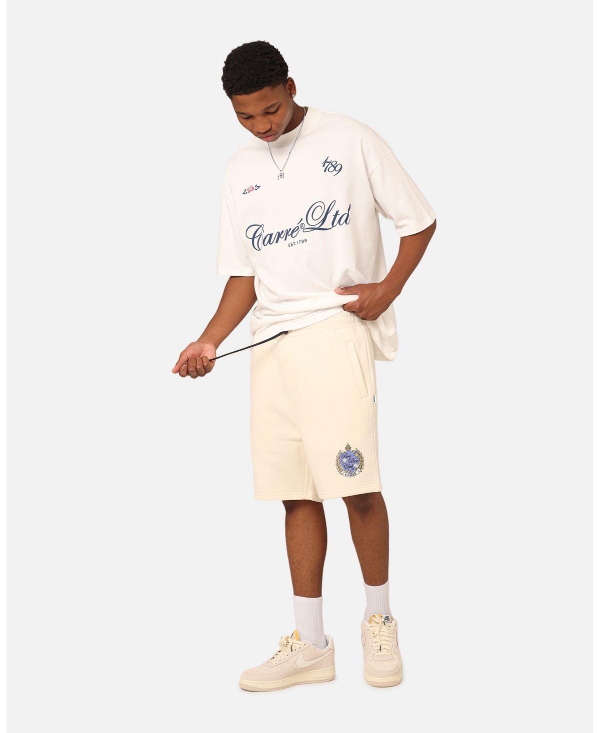 Carre Men's Dice Club Sweat Shorts Off White