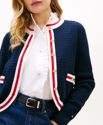 Women's Crew Neck Cardigan Sweater