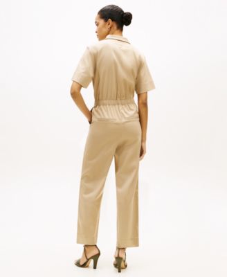 Women's Utility Shirt Short-Sleeve Jumpsuit