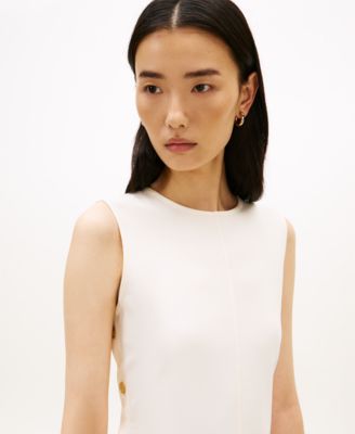 Women's Gold-Tone Button Midi Dress