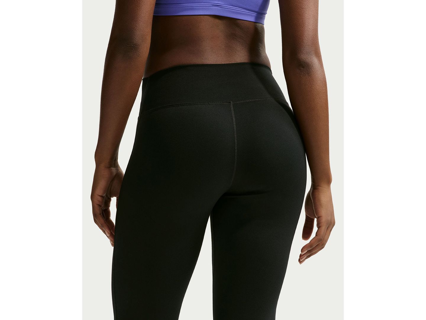 Женские леггинсы Nike High-Waisted Flared, цвет: Чёрный / Белый — фото 5