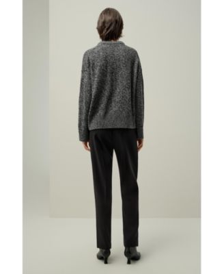 Women's Oversized Crewneck Wool-Cashmere Sweater