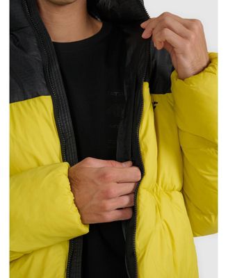 Men's jacket with synthetic filling - yellow