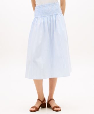Women's Smocked Pull-On Midi Skirt