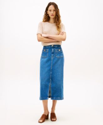 Women's Denim Midi Skirt