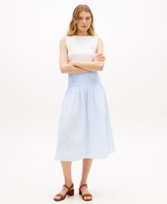 Women's Smocked Pull-On Midi Skirt