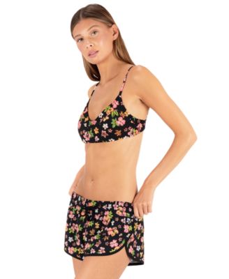 Women's Hibiscus Dream Phantom Floral Print Pull-On Board Shorts