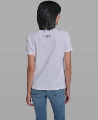 Women's Crew Neck Multi Jeweled Sunglass T-Shirt