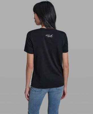 Women's Crew Neck Multi Jeweled Sunglass T-Shirt