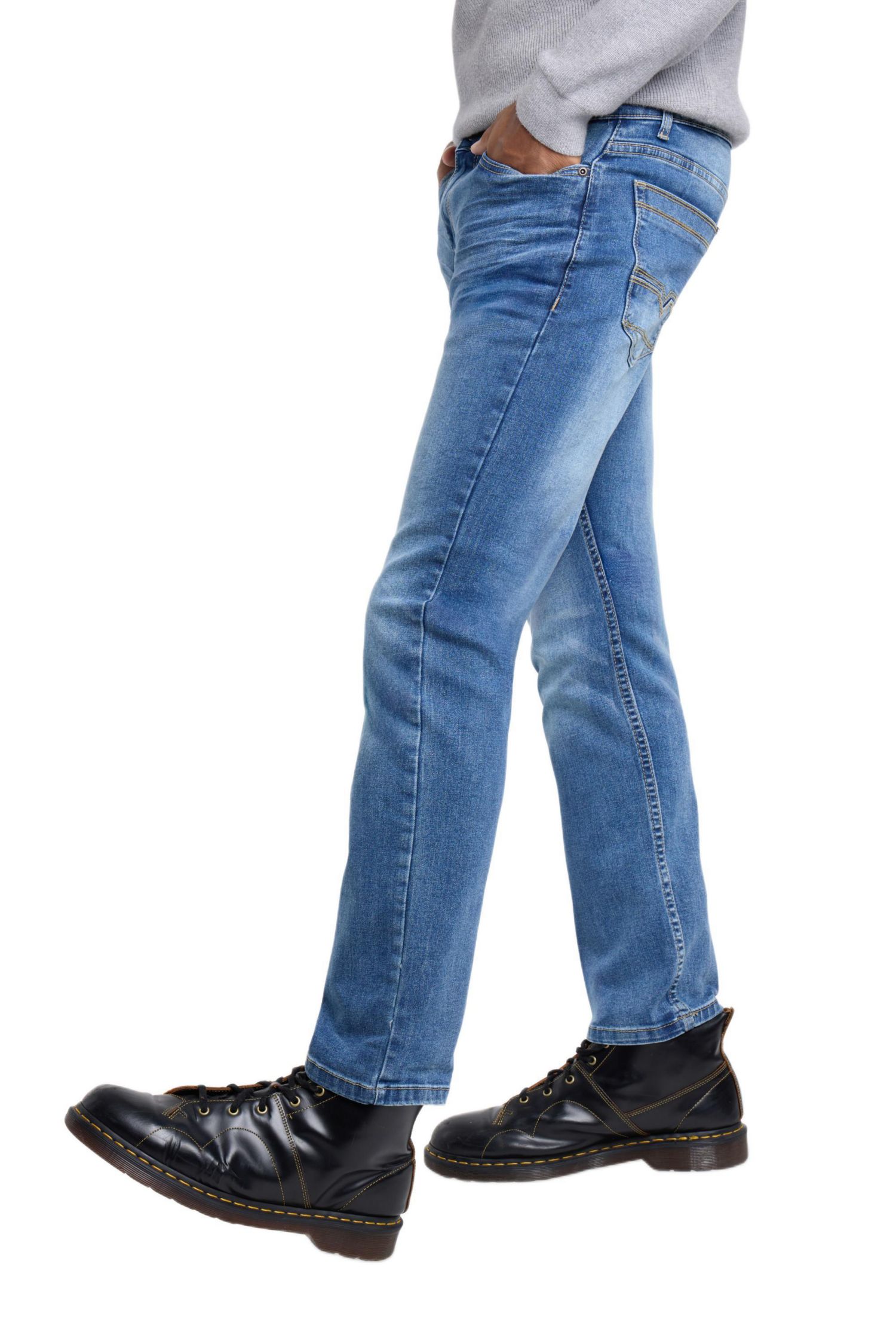 Men's Pieced Pockets Slim Fit Jeans