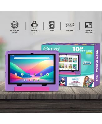 10" A10 Educational Kids Tablet with Epic! and Lingokids 64GB with Parental Controls & Kid-Proof Case