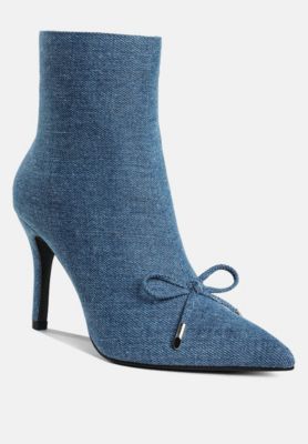 Womens Milda Denim Stiletto Boots
