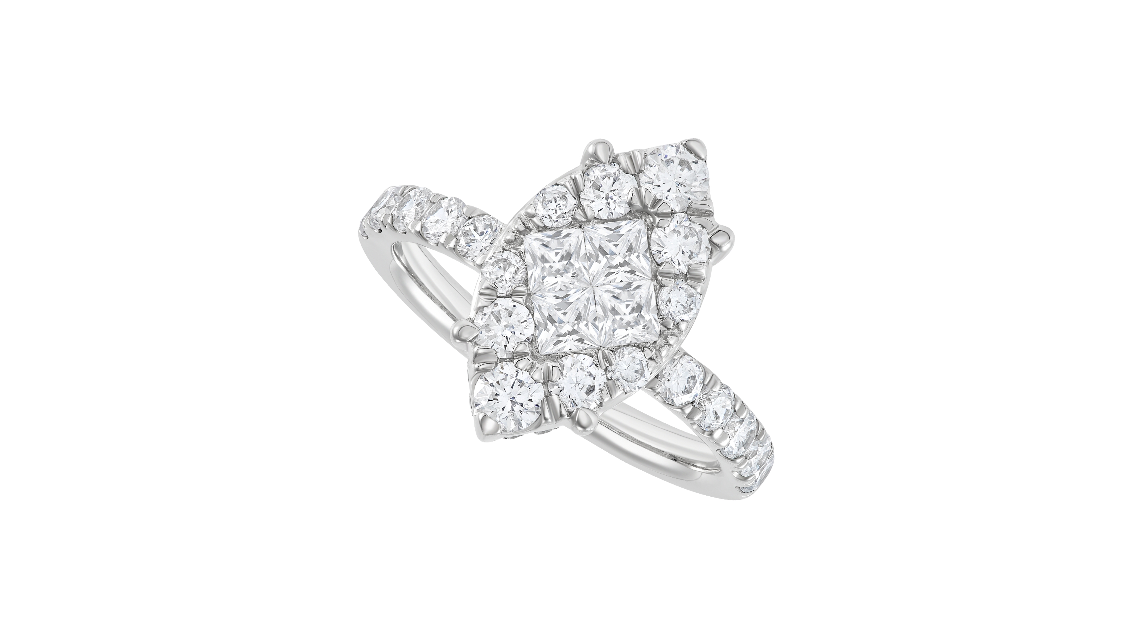 Macy's Diamond Engagement Ring (2 ct. t.w.) in 10k White Gold