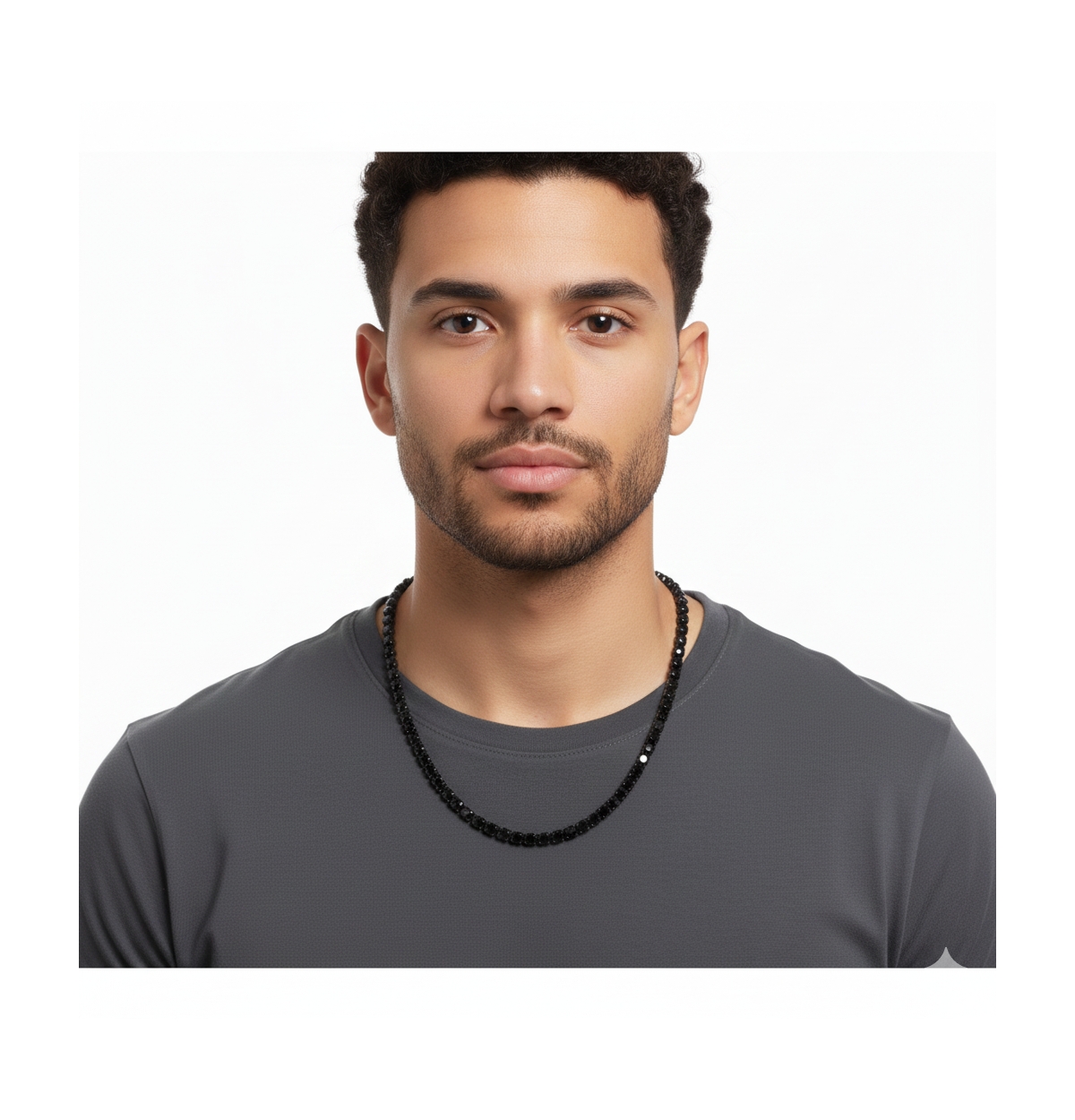 Stainless Steel, Round Cz Tennis Necklace