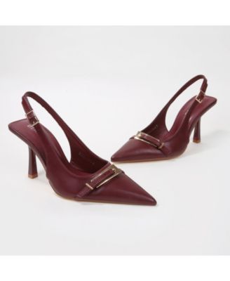 Women's  Coraline Slingback Heels with Ornamental Buckle