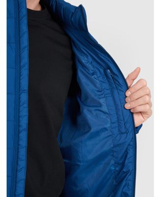Men's down jacket with synthetic filling - navy blue