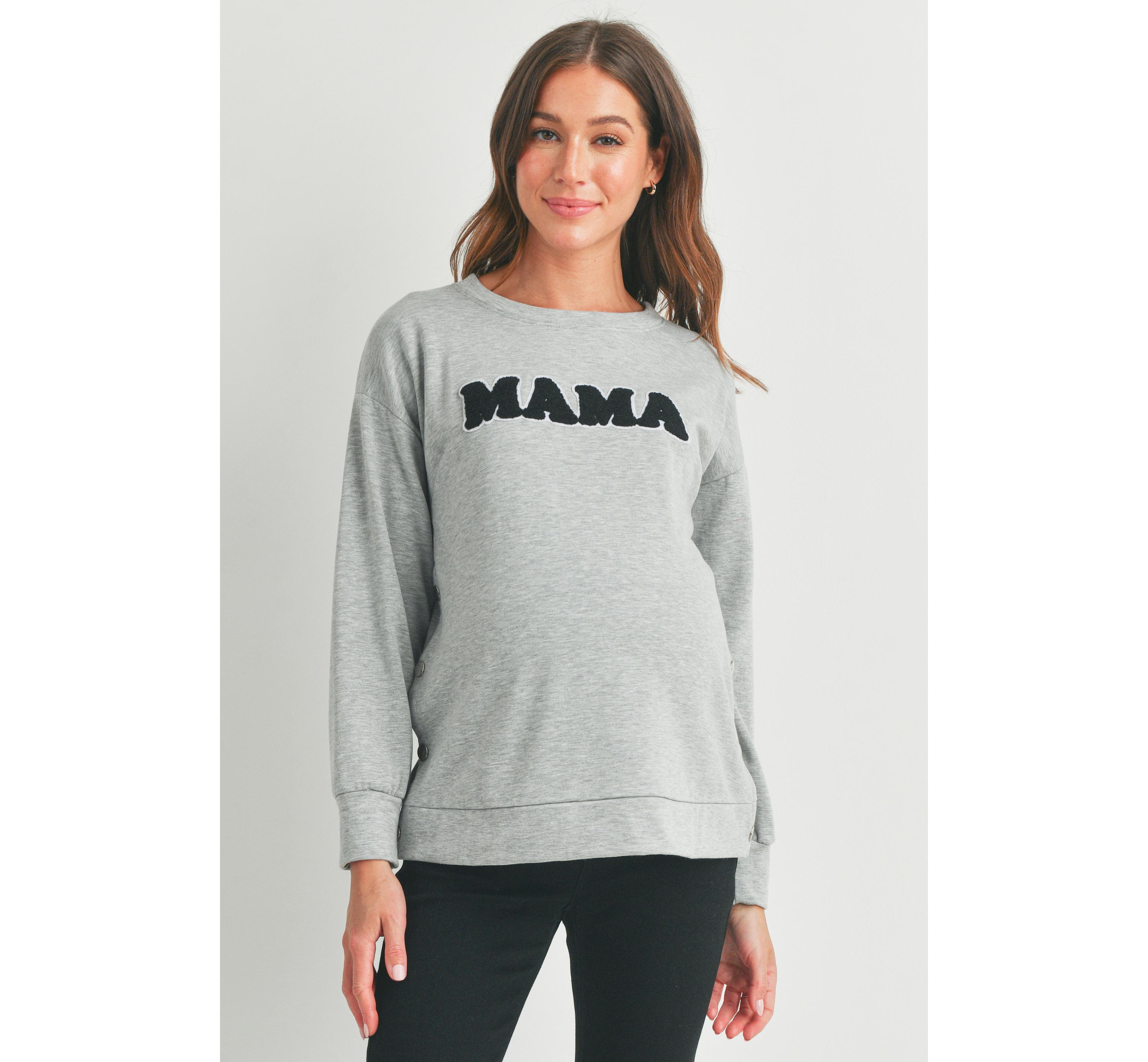 Hello Miz Maternity Graphic Mama Crew Neck Nursing Sweatshirt