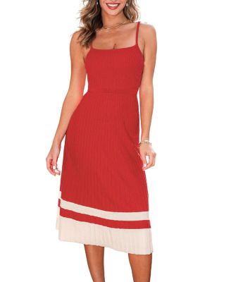 Women's Strawberry Shortcake Colorblock Midi Beach Dress