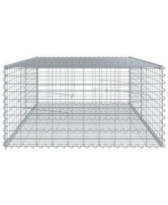 Gabion Basket Silver Galvanized Iron Large Heavy Weight Capacity