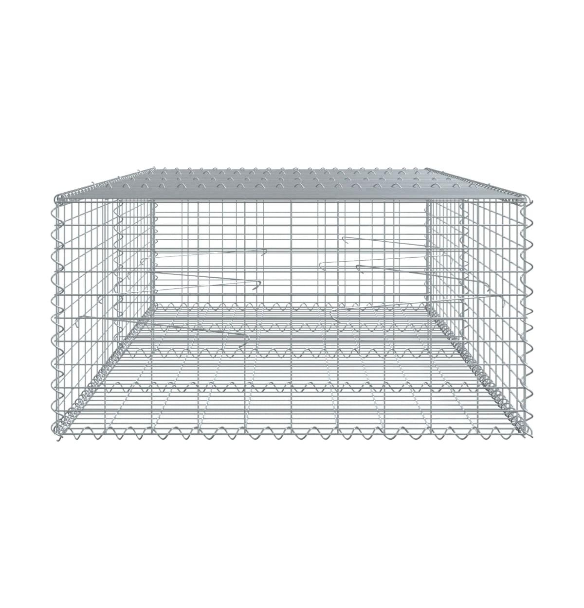 vidaXL Gabion Basket Silver Galvanized Iron Large Heavy Weight Capacity