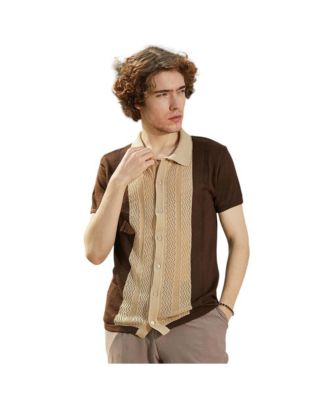 Men's Block-Knit Slim-Fit Shirt