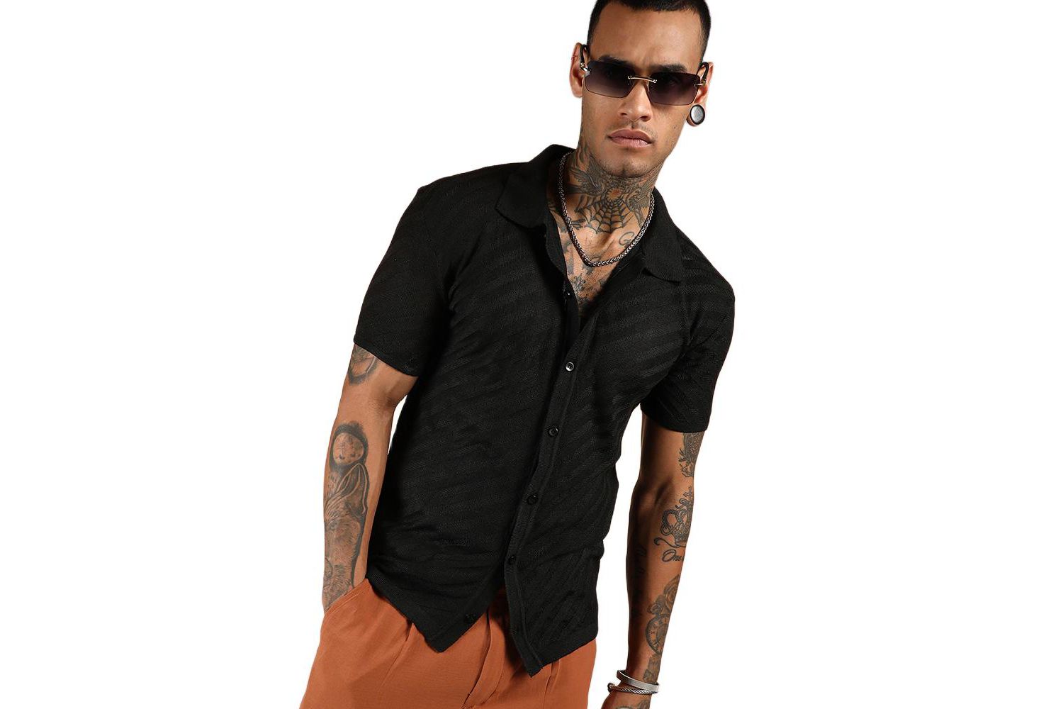 Men's Tilted-Knit Shirt