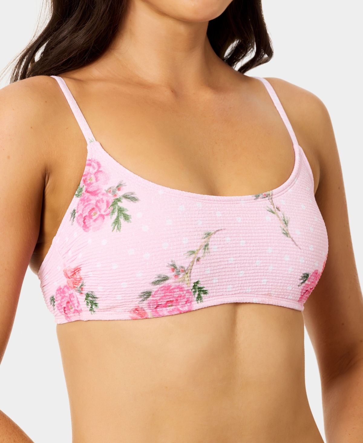 California Waves Women's Solid Scoop Neck Swim Bralette, Created for Macy's