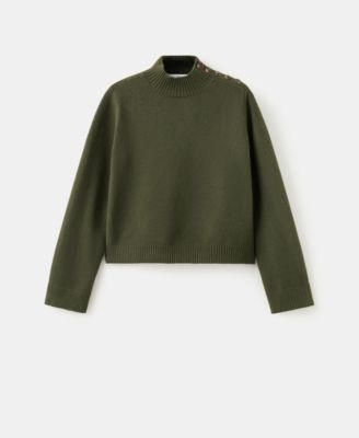 Women's Button Perkins-Neck Sweater