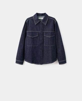 Women's Flap Pockets Denim Shirt