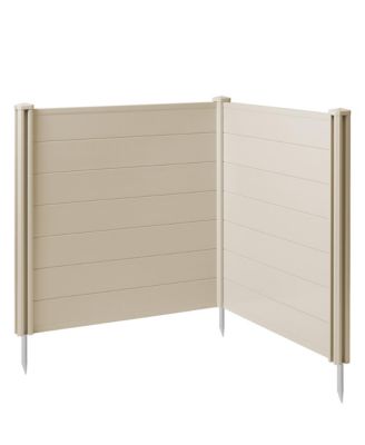 42" x 42" Privacy Screen - Outdoor Vinyl Fence Panel Enclosure for AC / Trash Bins / Pool Equipment - Tan