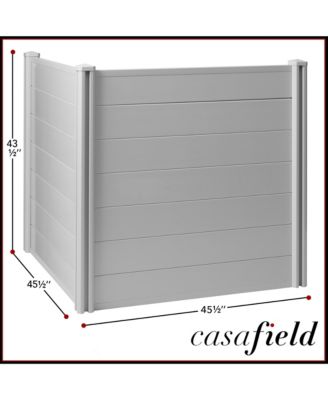 42" x 42" Privacy Screen - Outdoor Vinyl Fence Panel Enclosure for AC / Trash Bins / Pool Equipment