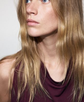 Women's Metallic Detail Draped Dress