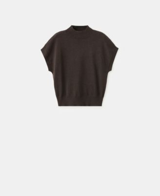 Women's Short-Sleeved Lurex Sweater