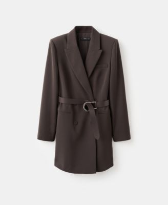Women's Belt Blazer-Style Dress