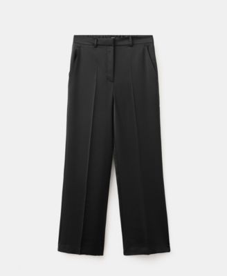 Women's Satin Straight-Fit Pants