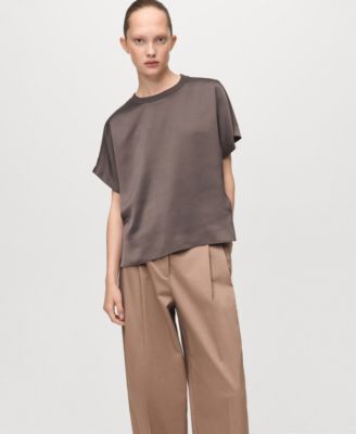 Women's Satin Crop Blouse