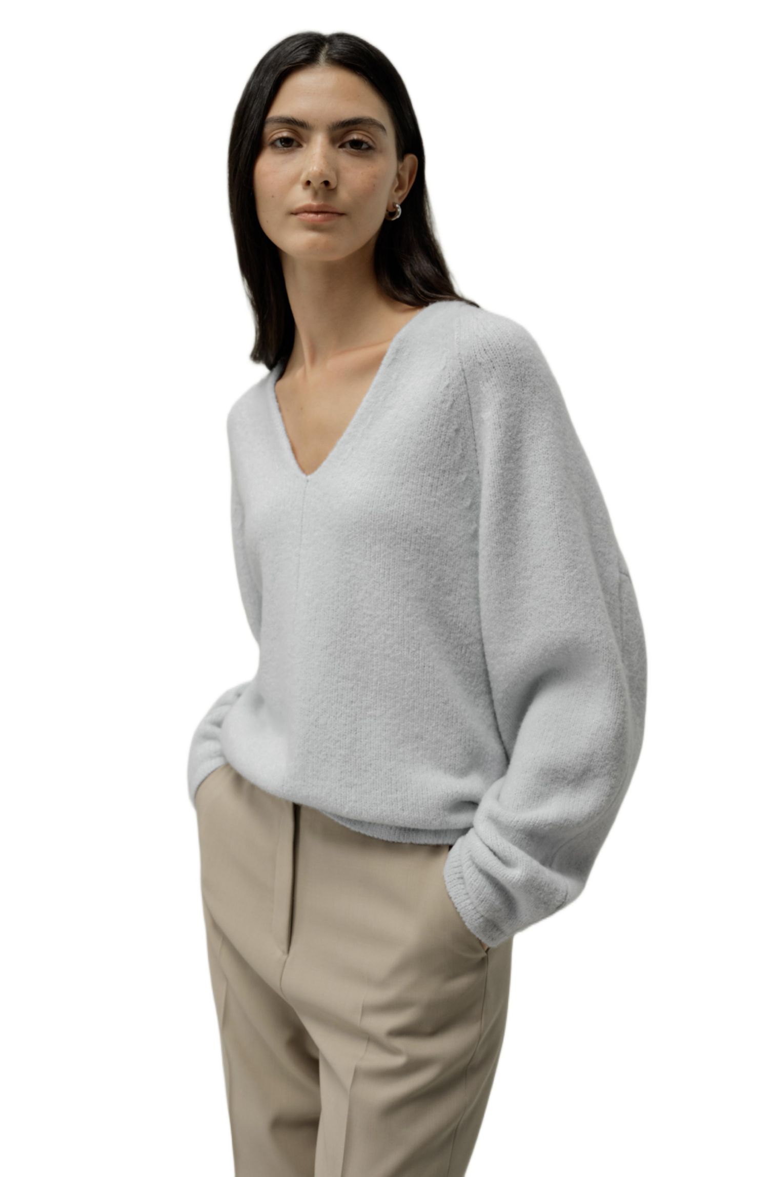 Women's Boucle Knit Silk-Cashmere Sweater