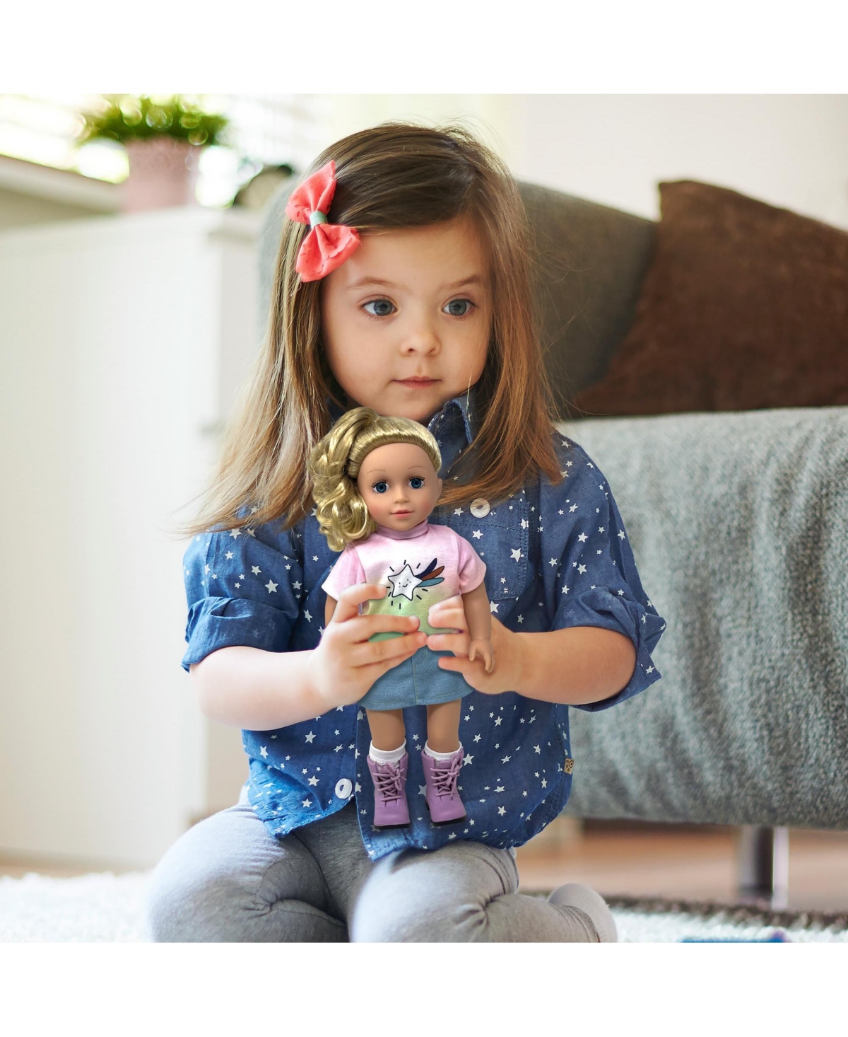 18 Inch Dolls with Soft Hair and Accessories – Soft Body 18 inch Doll with Poseable Vinyl Arms & Legs, Dress Outfit – Cute 18" Doll Set for Girls