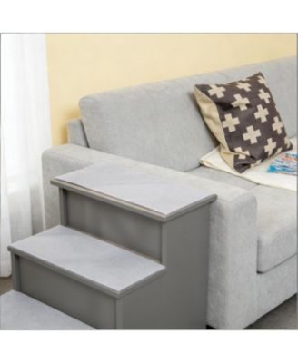 Small Dog Steps Pet Stairs for Bed and Sofa in Grey