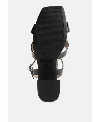 Womens Baxter Criss Cross Block Sandals