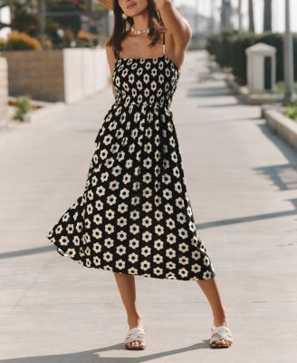 Women's Hazy Daisy Floral Midi Beach Dress