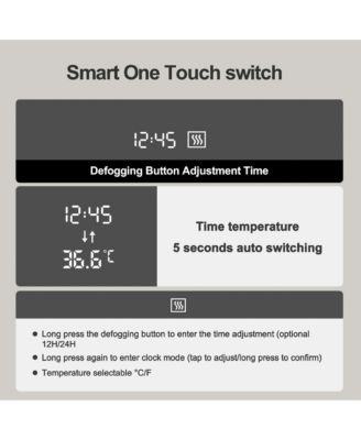 48x32 LED Bathroom Mirror, Wall Mount Anti-Fog Vanity Mirror with High-Definition Tempered Glass and Tri-Color Lighting for Wall Decor