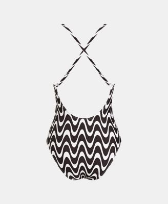 Women's Deep V Neck Crisscross One Piece Swimsuit