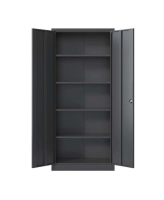 72"H Metal Garage Storage Cabinet, Tall Cabinets for Garage Storage Systems Lockable File Cabinet for Home Office, Classroom/Pantry