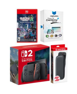 Switch 2 Video Game Console with Pokemon Legends: Z-A, MightySkins Code and Protective Case Bundle